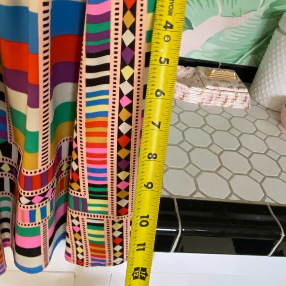 Designer Super Colorful African-Vibe Print Silk Tank with Spagetti Strap - Picture 14 of 16